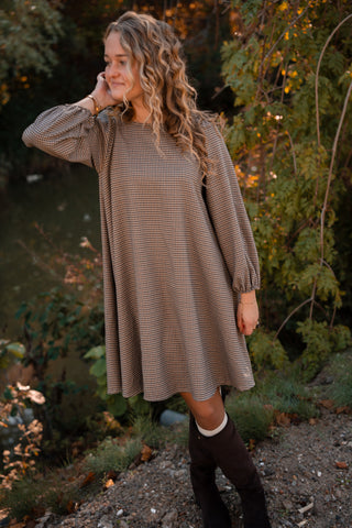 dress aurelia pied de poule