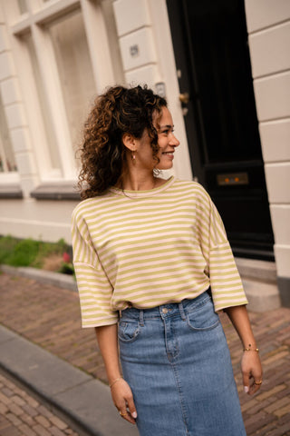 Lovi tee stripe pistache/pink short – foto 3