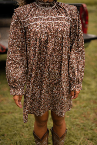Dress print brown Eva