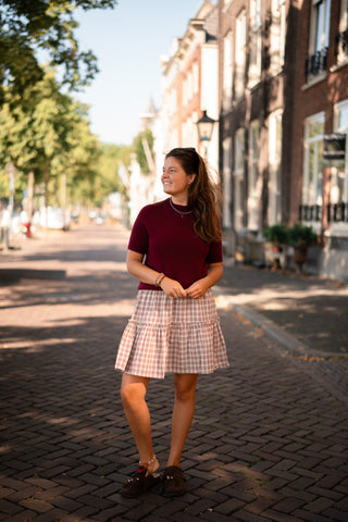 6317 block skirt Saar red
