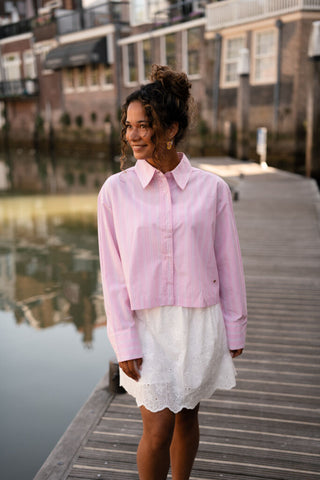 Azzurro 93257 blouse barca pink
