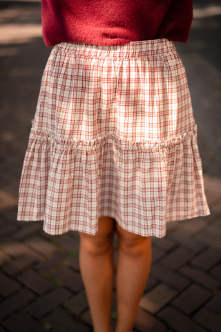 6317 block skirt Saar red