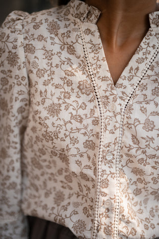 3350 taupe blouse print