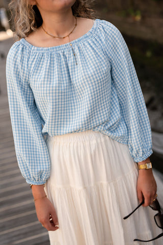 Azzurro 8609 top blocked capri blue – foto 2