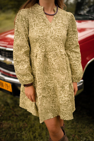 A-VIEUW dress Ida lime