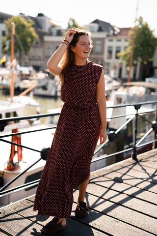 Azzurro 94122 skirt dots maartje dark red