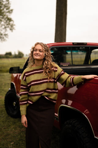 Are knit stripes green