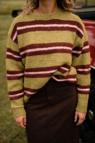 Are knit stripes green
