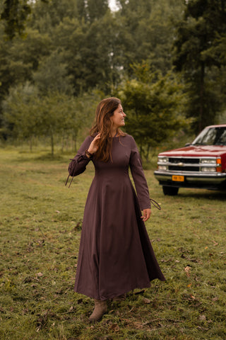 Aubergine dress wow