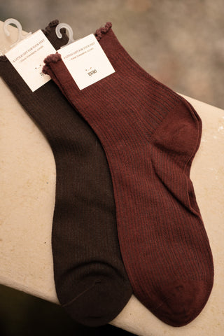 sabine socks bordeaux