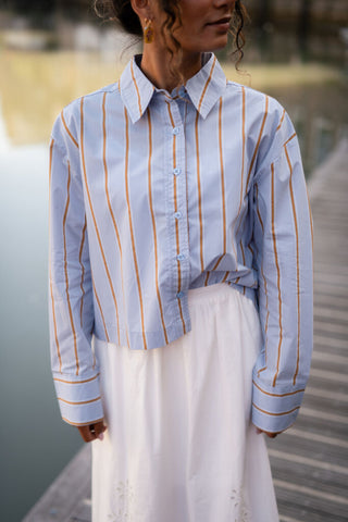 Azzurro 93257 blouse blue barca