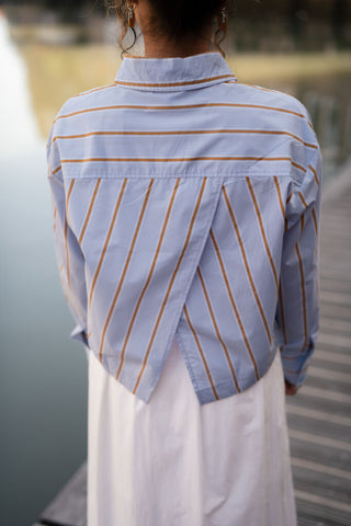 Azzurro 93257 blouse blue barca – foto 2