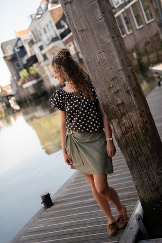 Azzurro 94108 skirt gold detail green – foto 6