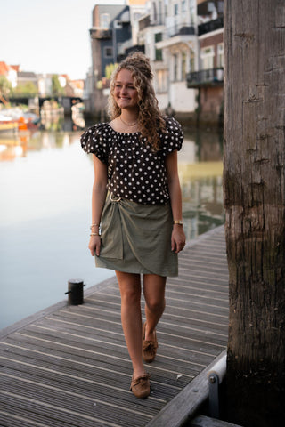 Azzurro 94108 skirt gold detail green – foto 3