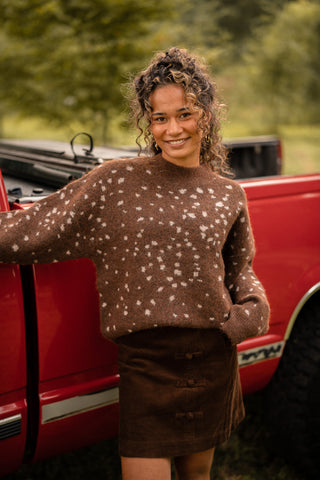 A-VIEUW Knit Brown/beige