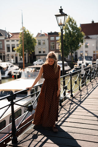 Azzurro 94122 skirt dots maartje brown