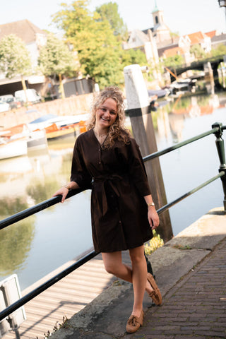 Azzurro 8614 dress coco brown – foto 2