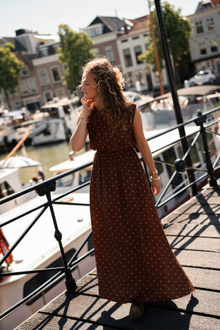 Azzurro top 92138 Maartje brown pink