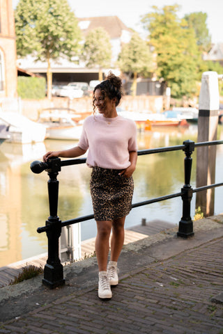 Azzurro 94106 skirt denim leopard – foto 3