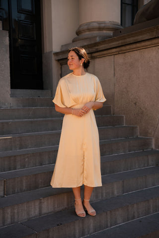 Azzurro 95225 dress satin ella yellow – foto 3