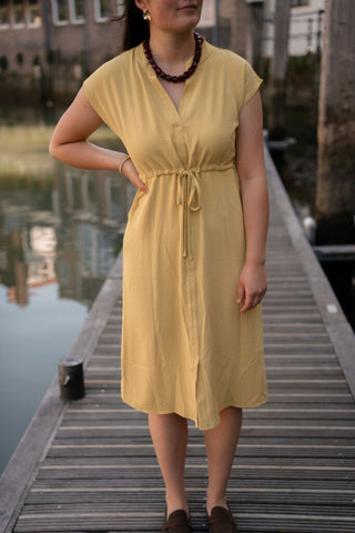 95276 dress vlinder musterd – foto 2
