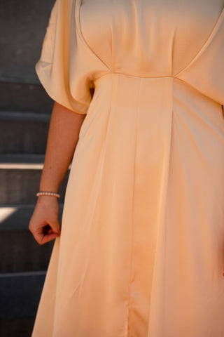 Azzurro 95225 dress satin ella yellow – foto 5