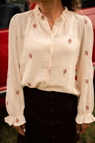 blouse mouselline flower