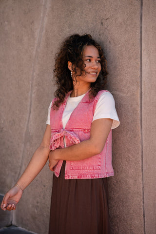 azzurro 98119 gilet pink pien – foto 4