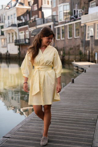 Azzurro 8614 dress coco yellow