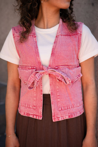 azzurro 98119 gilet pink pien – foto 2