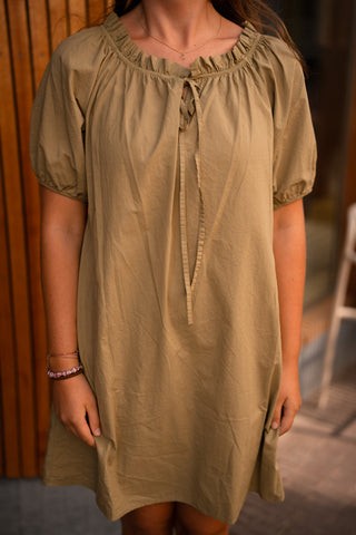 tan dress olive nannie