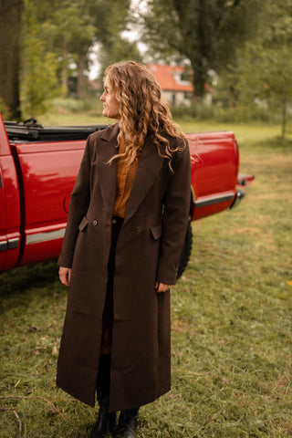 Long blazer jacket brown