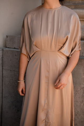 Azzurro 95225 dress satin ella beige – foto 3