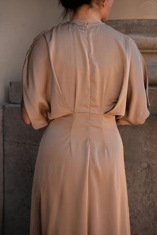 Azzurro 95225 dress satin ella beige – foto 5