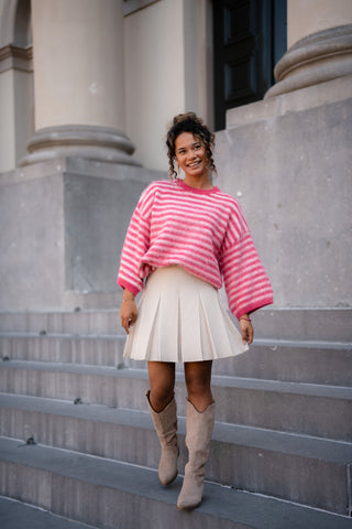 gimme tee stripe pink