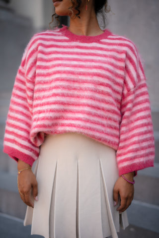 gimme tee stripe pink