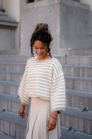 gimme tee stripe beige
