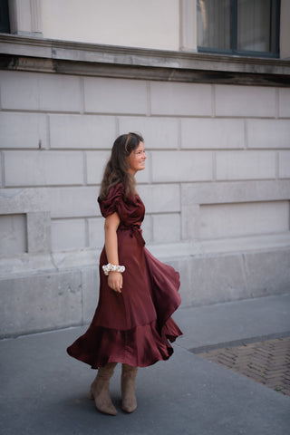 A VIEW - Sinda dress burgundy wedding
