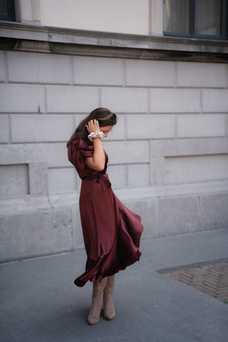 A VIEW - Sinda dress burgundy wedding