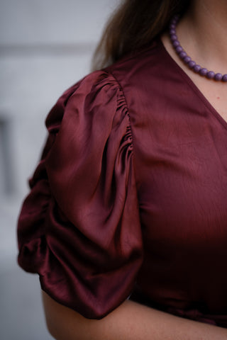 A VIEW - Sinda dress burgundy wedding