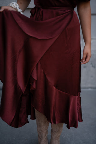 A VIEW - Sinda dress burgundy wedding
