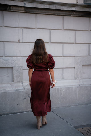 A VIEW - Sinda dress burgundy wedding