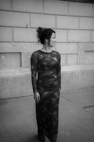 A VIEW - Belena dress brown/sand mesh