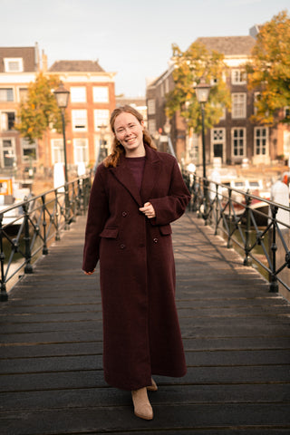 azzurro jacket Bordeaux long
