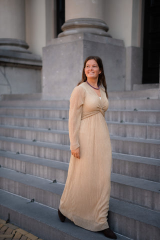 FREEBIRD Dreena gold dress