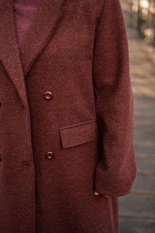 azzurro jacket Bordeaux long