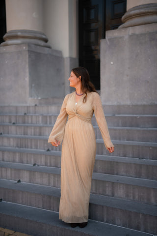 FREEBIRD Dreena gold dress