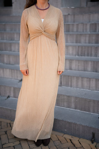 FREEBIRD Dreena gold dress