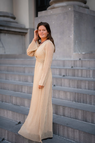 FREEBIRD Dreena gold dress
