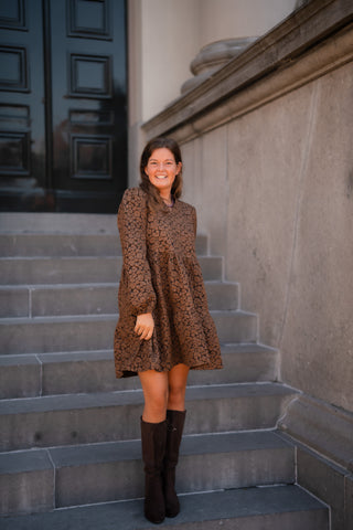 A VIEW - ida dress darkbrown